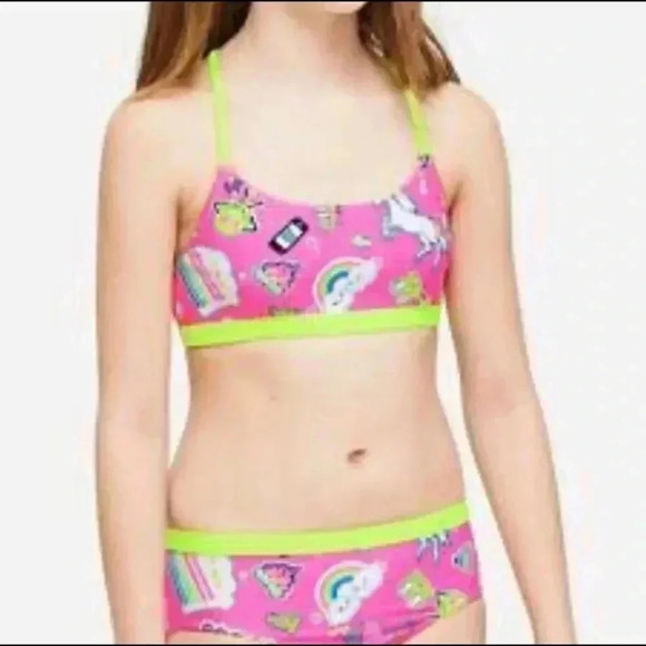 🆕Justice Reversible Swimsuit Girl  Size 18🆕 - Picture 1 of 7